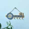 thumbnail image 5 of Matashi Hand-Painted Enamel Menorah and Jerusalem Cityscape Design Decorative Hanging Wall Hooks  for Entryway Hallway, 5 of 7