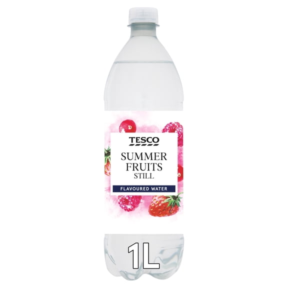 Tesco Summer Fruits Still Flavoured Water 1L, Imported from Britain