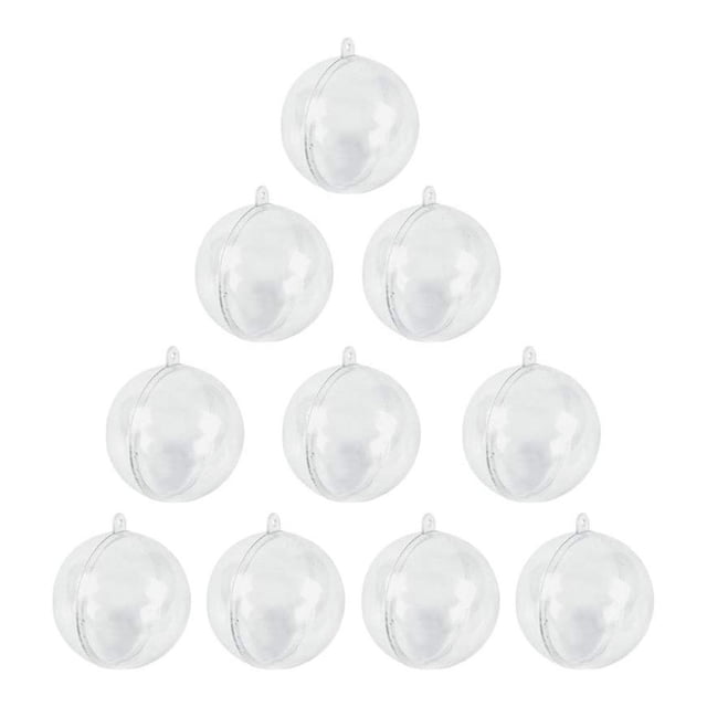 Bearachild 10pcs bolas rellenas transparentes adornos bolas decoración del árbol de navidad Kits de decoración para fiestas 6cm Bearachild HA1835-03