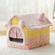 thumbnail image 4 of Casa portátil para gatos, cama antideslizante lavable, perrera, nido cálido, cojín, para suelo de perro, cachorro, de invierno L Sunnimix Casa de la cama del gato, 4 of 8