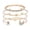 Gold, variant on Womens Bracelet Set of 4 Copper Bracelets with Star Diamond Inlaid Star Design Jewelry in KC Gold and White K Plated