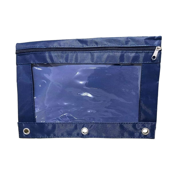 Seitruly Estuche para documentos duradero y elegante para estudiantes y profesionales que almacenan archivos Estuche con cremallera cartulina Azul marino