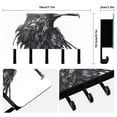 thumbnail image 2 of Crow Head Bird Mail Holder Organizer Wall Mount with Shelf Key Holder Key Rack with 5 Key Hooks for Wall Decorative, 2 of 6