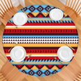 thumbnail image 2 of Colorful Floral Round Tablecloth with Elastic Hem, Bohemian Print Fits 52-56 Inch Tables for Indoor and Outdoor, 2 of 7