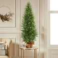 thumbnail image 6 of DAMAI 21.6" Artificial Cedar Topiary Trees for Front Porch Decor Realistic Xmas Tree Shrubs Faux Cypress Greenery Fake Potted Plants for Indoor and Outdoor Front Porch Gardens, 6 of 6