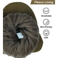 thumbnail image 2 of Men Winter Hats for Guys Cool Beanies Lined Knitted Warm Cap Ear-flaps for Men Outdoor Fleece Hat, Khaki, 2 of 8
