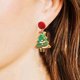 thumbnail image 3 of WILLBEST Aretes Navideños Aretes: Variedad De Aretes De Placa Acrílica Con Árbol De Navidad Para Mujer, 3 of 5
