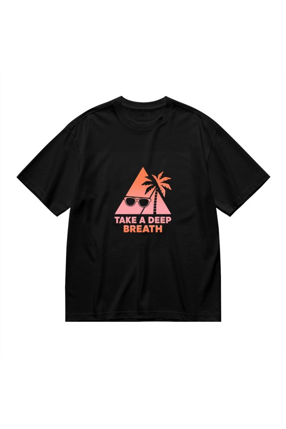 Take A Deep Breath, Triangle Sunglasses Palm Print, Vintage T Shirt, Cotton T-Shirt for Men, 23554229,S