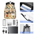 thumbnail image 6 of Vsdgher Mushrooms And Rainbows Peace Print Unisex Large Capacity Bookbag Schoolbag Casual Daypack for High School/College/Teens/Travel/Work, 6 of 8