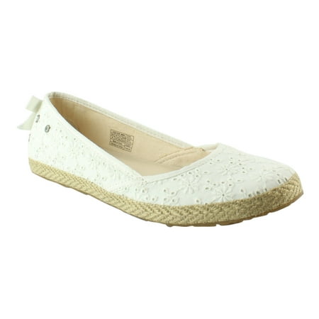 UGG - UGG Womens 1004022K-Wht WhiteTextile Ballet Flats Size 6 - Walmart.com