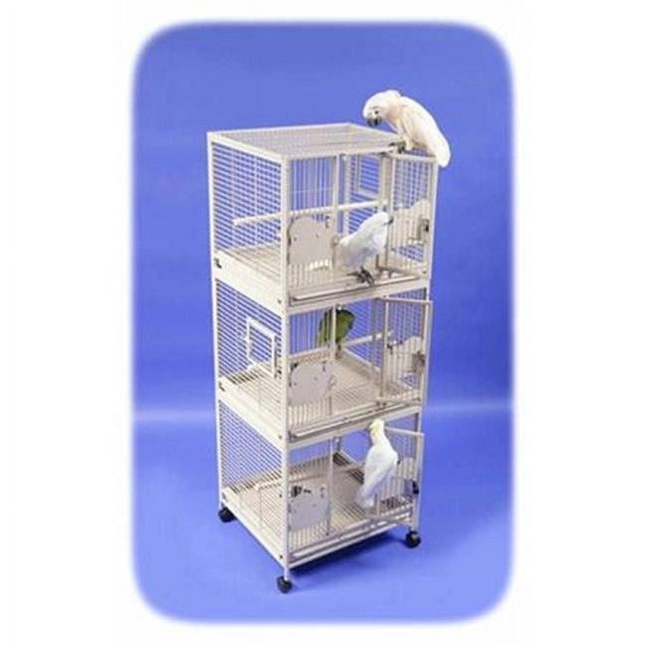 A&e Cages Triple Stack Bird Cage - Platinum - Small