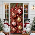 thumbnail image 4 of Linnome 35 x 72 Inch Christmas Door Cover with Festive Design, Holiday Door Curtain for Interior Decoration, Premium Party Decor for Seasonal Celebrations, 4 of 6