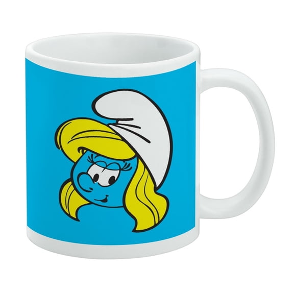 Smurfette Face Ceramic Coffee Mug, Novelty Gift Mugs for Coffee, Tea and Hot Drinks, 11oz, White