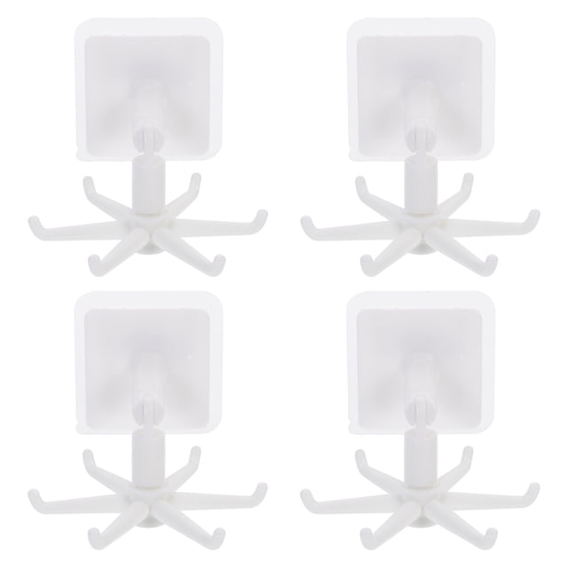Shisuyan Rotating Storage Rack for Kitchen White 4Pcs 11.8x2.8x2.8in