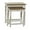 White Handmade Intricately Carved Solid Floral Rectangle S/2 20", 24"H, variant on DecMode 22" x 24" Brown Mango Wood Handmade Intricately Carved Floral Accent Table with Carved Tabletops, 2-Pieces