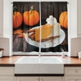thumbnail image 2 of Ambesonne Desert Kitchen Curtains, Pumpkin Cheesecake Slice, 55"x24", Marigold Caramel and Mustard, 2 of 3