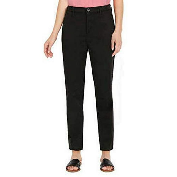 Nautica Ladies Soft Cotton/Tencel Stretch Ankle Pant Trouser (Black 14/34)