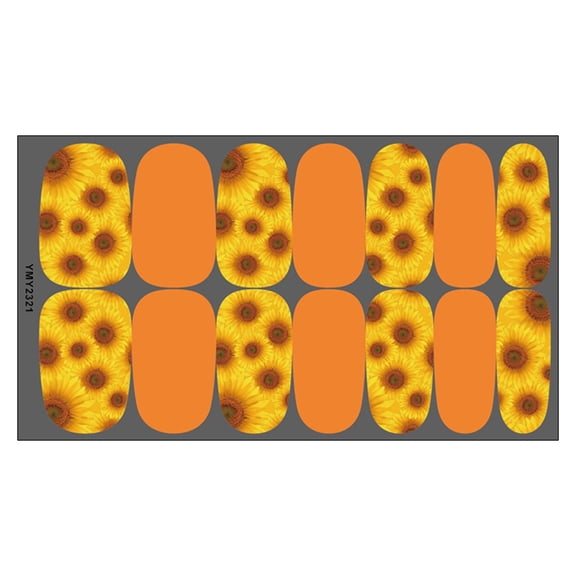 Herrnalise Sunflower Nail Stickers Floral Flower Nail Art Water Decals Transfer Foils for Nails Supply Watermark Small Daisy Flowers Designs for Women Nail Supplies Manicure Decorations