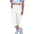 thumbnail image 2 of lmcalzta Capri Pants for Women Stretch High Waisted Crop Office Work Pants Summer Casual Capris Slacks Yoga Dress Pant, 2 of 6
