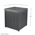 thumbnail image 4 of Storage Box - 50-Gallon Container for Patio Storage - Durable and Fade-Resistant Resin Deck Box - Outdoor Furniture by Pure Garden (Gray), 4 of 25
