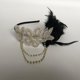 thumbnail image 4 of Moda Vintage negra 1920s cadena cristales diadema gran diadema disfraz de Cosplay, 4 of 7