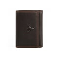 thumbnail image 3 of Men's Trifold Wallet Genuine Leather Credit Card Holder Wallet For Women Men,Small Front Pocket Wallet Male Purse  Slim Tri-Fold Wallet Fathers Day Gifts Birthday And Valentine's Day Gift For Him Her, 3 of 8