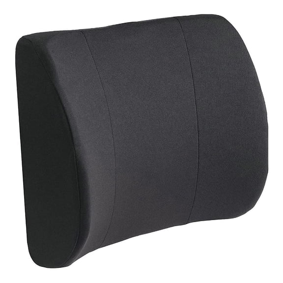 DMI Memory Foam Lumbar Pillow, Support Pillow, 13" x 3" x 14", Black