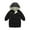 Black, variant on XBASW Kids Toddler down Cotton Jackets Mid-Length Coat Warm Winter Boys Girls Hooded Outerwears Thicken Snowsuit for 1-10 Years