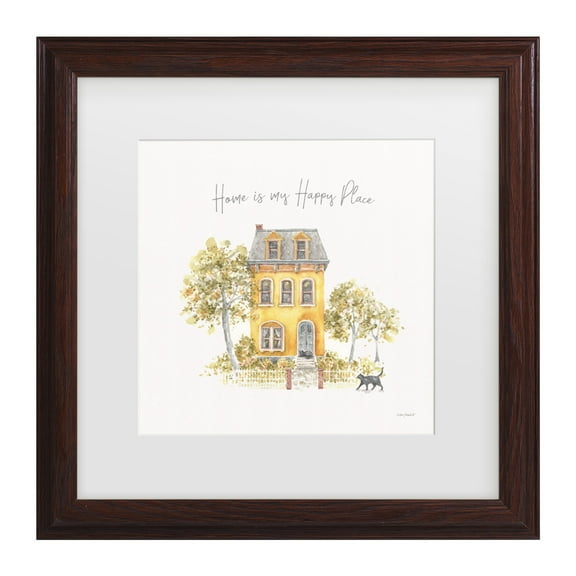 Lisa Audit 'Happy Yellow 17' Matted Framed Art