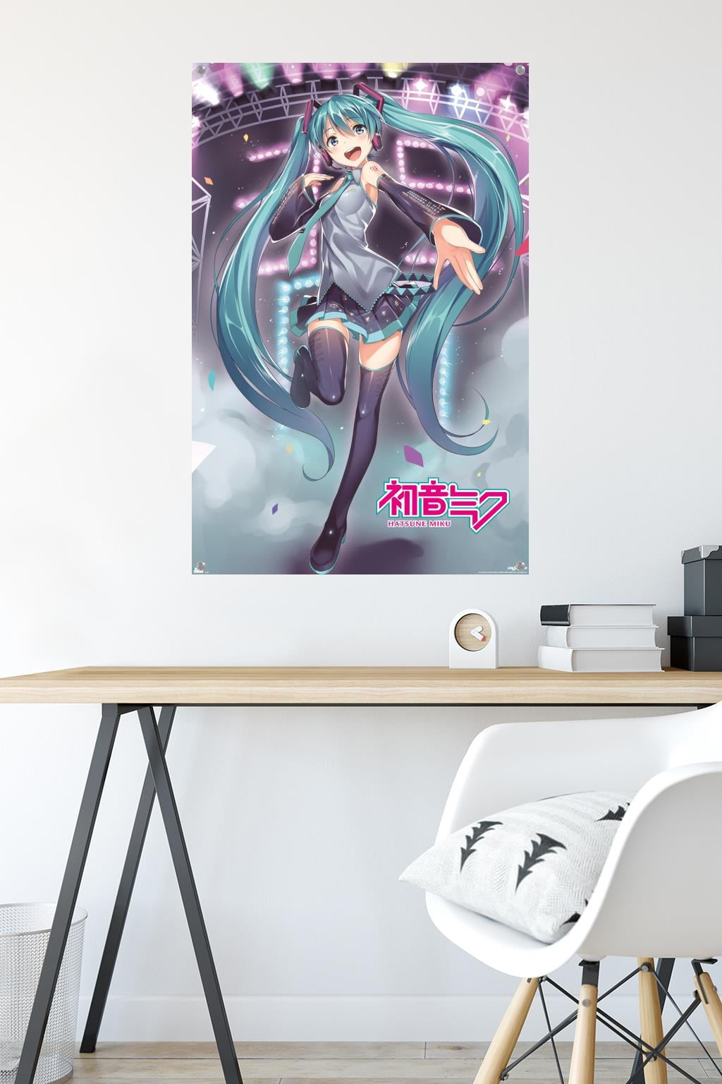 Hatsune Miku - Stage Lights Wall Poster with Pushpins, 22.375" x 34"