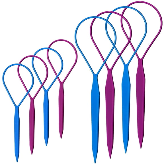 8 Pcs Hair Loop Styling Tool Set, Topsy Tail Ponytail Flip & Braid Hair Kit