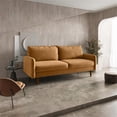 thumbnail image 6 of Pemberly Row 70" Round Arm Upholstered Velvet Sofa in Ginger Brown, 6 of 15