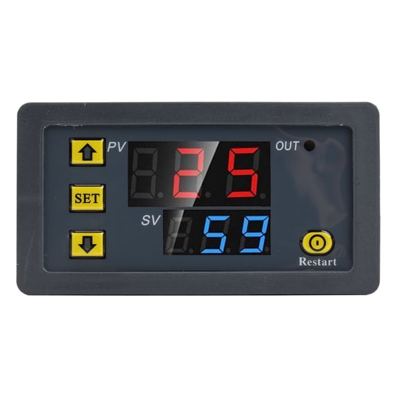 AC110V/220V DC12V/24V Digital Time Delay Relay LED Display Cycle Timer Control Switch Adjustable Timing Relay Time Delay Switch