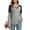 Grey Blue, variant on Anyjoin Women's Long Sleeve Tunic Tops V Neck Color Block Tops Loose Casual Blouse