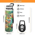 thumbnail image 2 of Motivational Water Bottle 32 oz with Straw, BPA Free Reusable Fitness Sport Bottle Perfect for Travel, School, Outdoors, and Gym Artoon Parrots, 2 of 6
