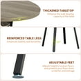 thumbnail image 4 of 47 Inch Round Dining Table with Storage Shelf - Metal Legs, Seats 4-6, Modern Space-Saving Table for Kitchen/Living Room (Table Only), 4 of 9