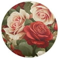 thumbnail image 3 of Ryvnso Luxury Roses Flower Round Plate Mats Dining Table Placemat Set of 4 for Holiday Decoration, 3 of 7