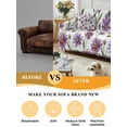 thumbnail image 5 of Purple Spring Floral Couch Cover, Summer Botanical Bee Floral Daisy Sofa Cover Blanket for 2 Seat Cushion, Sectional Sofa Slipcover Furniture Protector for Living Room Bedroom 71''x102'', 5 of 9