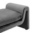 thumbnail image 5 of Accent Chair Bench, Grey Gray, Velvet, Living Kitchen Cafe Bistro Hospitality Restaurant, Modern Contemporary Boutique HB34810, 5 of 8
