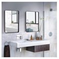 thumbnail image 3 of 16 x 24 Inch Bathroom Mirror, Rectangle Decorative Wall Mounted Bathroom Vanity Mirror with Metal Frame, Small Wall Mirror for Bathroom, Living Room or Bedroom, Black 24"L x 16"W, 3 of 9