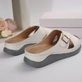 thumbnail image 5 of IUJSOY Women's Fashion Orthotic Slides Lightweight Athletic Thick Cushion Slippers with Arch Support, 5 of 9
