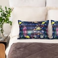 thumbnail image 4 of Bingfone Sea Inhabitans and Herb Print Satin Pillowcase for Hair - Standard Size with Zipper Silky & Soft Pillow Covers,20x30 inches, 4 of 8