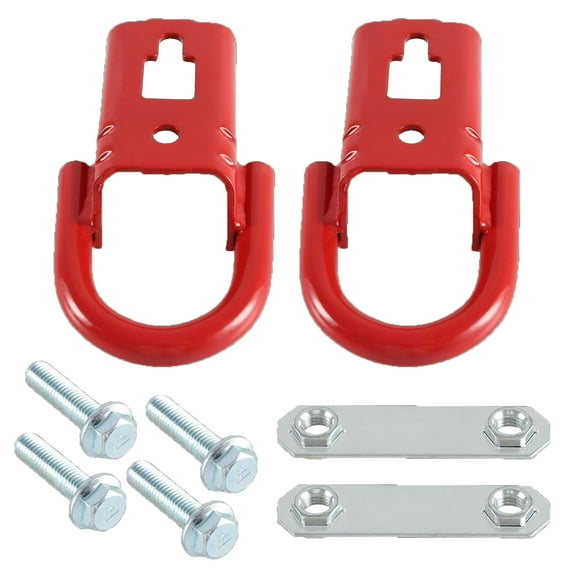 2PCS Tow Hooks Accessories Red Compatible with Ford F150 2015 2016 2017 2018 2019 Replace#: FL3Z17N808A FL3Z-17N808-A