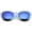 Blue-Silver / Blue Mirror, variant on sunglassLA Unisex Double Nose Bridge Metal Trim Mirror Lens Round Cat Eye Sunglasses 55mm (Purple-Silver / Purple Mirror) - 55mm