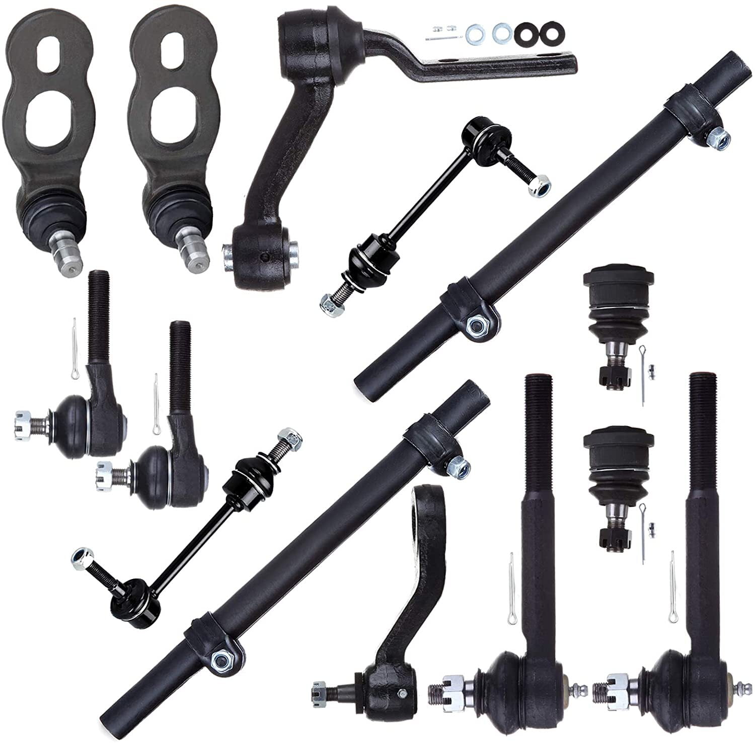 CCIYU Ball Joint Front Sway Bar Pitman Steering Idler Arm Tie Rod End