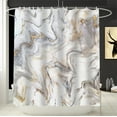 thumbnail image 2 of Marble Shower Curtain Texture Shower Curtains for Bathroom Decorative Abstract Modern Bathroom Curtain with 12Hooks 72"x72", 2 of 7