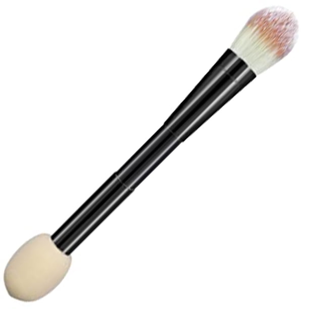 Brocha de maquillaje de doble punta, esponja de maquillaje, corrector y base, brocha para polvos sueltos