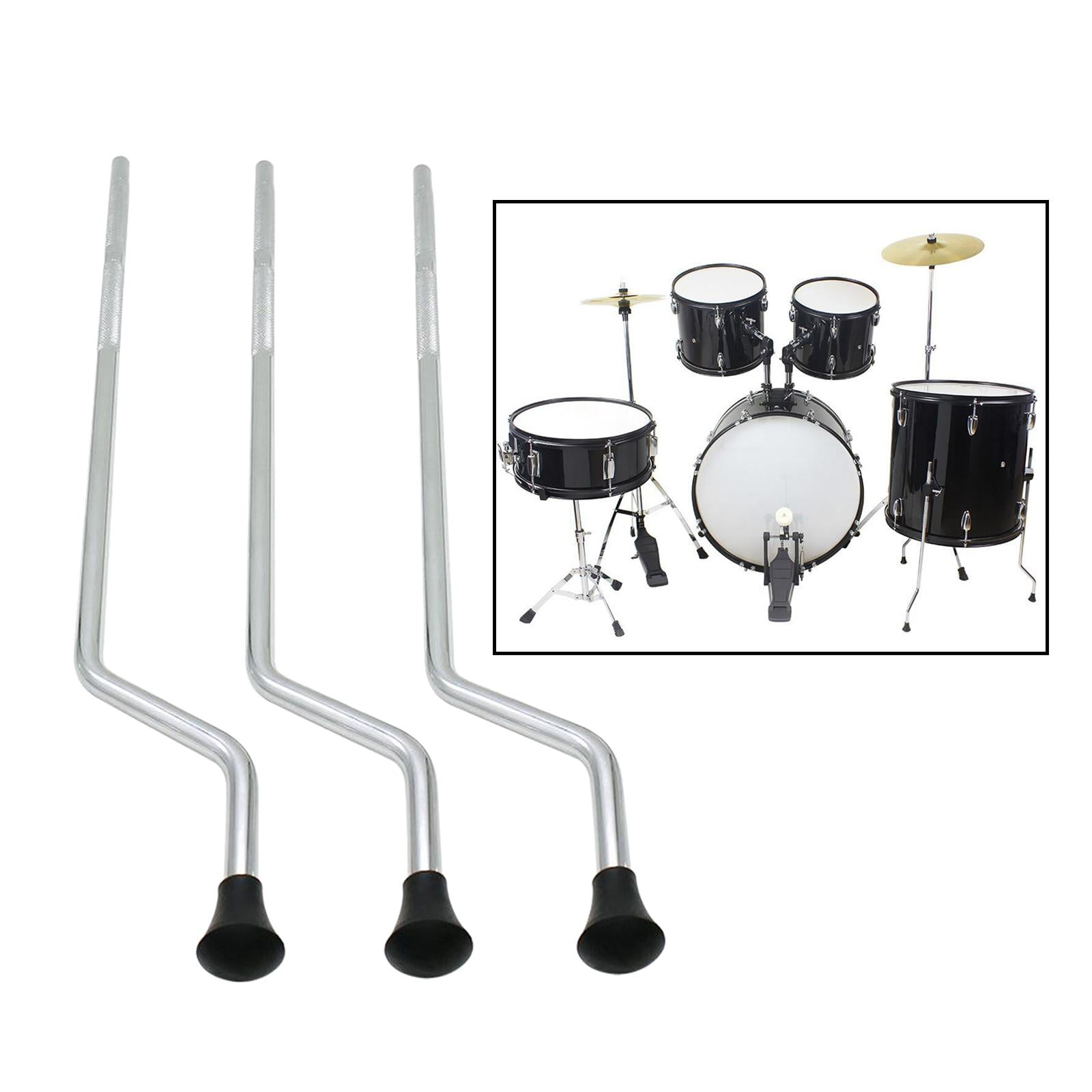 Heavy Duty floor Tom Drum Legs Support slip Rubber Feet Surface Plating
