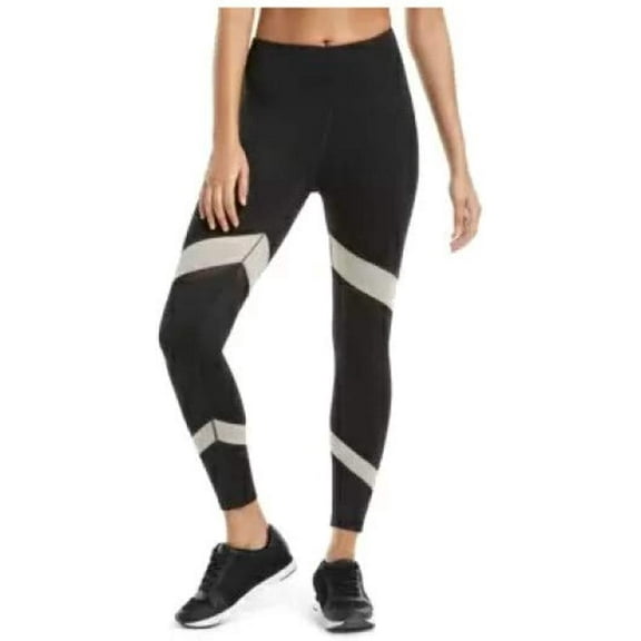 Calvin Klein Performance Colorblocked Mesh-Trimmed High-Waist Leggings, Black, Small