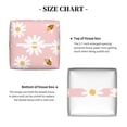 thumbnail image 5 of Sikiie Daisy And Bee Leather Tissue Box Cover Square, tissue box holder, Tissue Box with Bottom Belt-5.2”x5.2”x5.2”, 5 of 7
